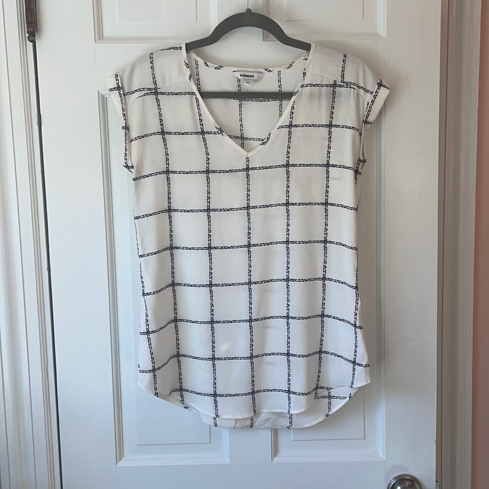 Sheer Checkered Top